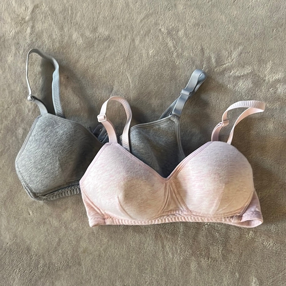 Set of 2 Lightly Padded Cotton Bras - Size 32B